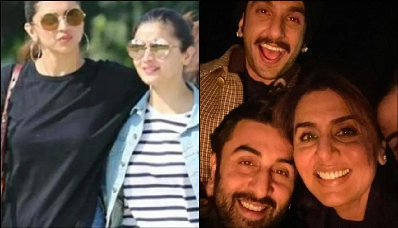 Ranbir – Ranveer Pose With Neetu Kapoor, Deepika – Alia Takes A Stroll