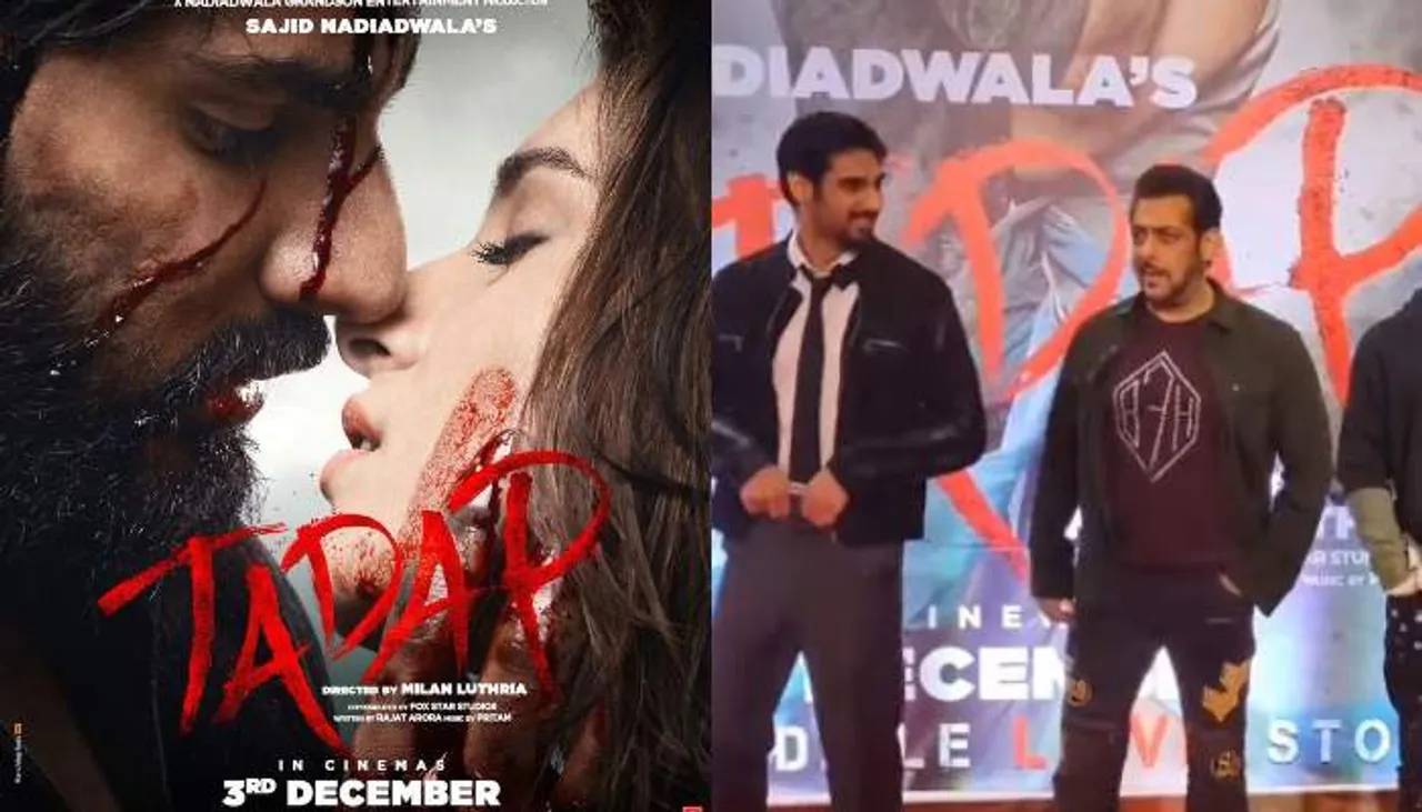 Tadap screening: Salman Khan kissing Ahan Shetty on Tadap's post is the cutest thing on internet