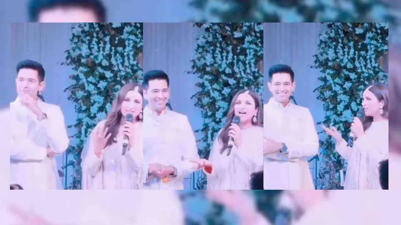 Parineeti Chopra and Raghav Chadha&#039;s fun banter to make you giggle; watch UNSEEN video from their engagement ceremony