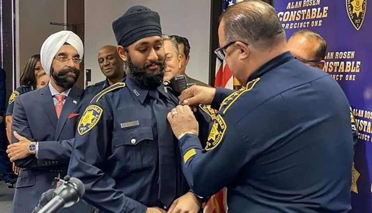 History Created! Amrit Singh Becomes First Turbaned Sikh Deputy Constable In Harris County, US