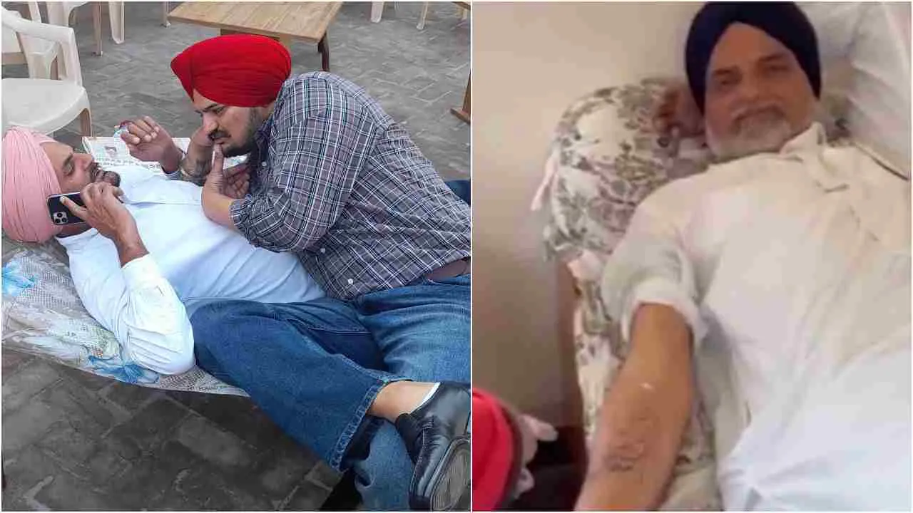 Balkaur Singh gets Sidhu Moose Wala's picture inked on his arms