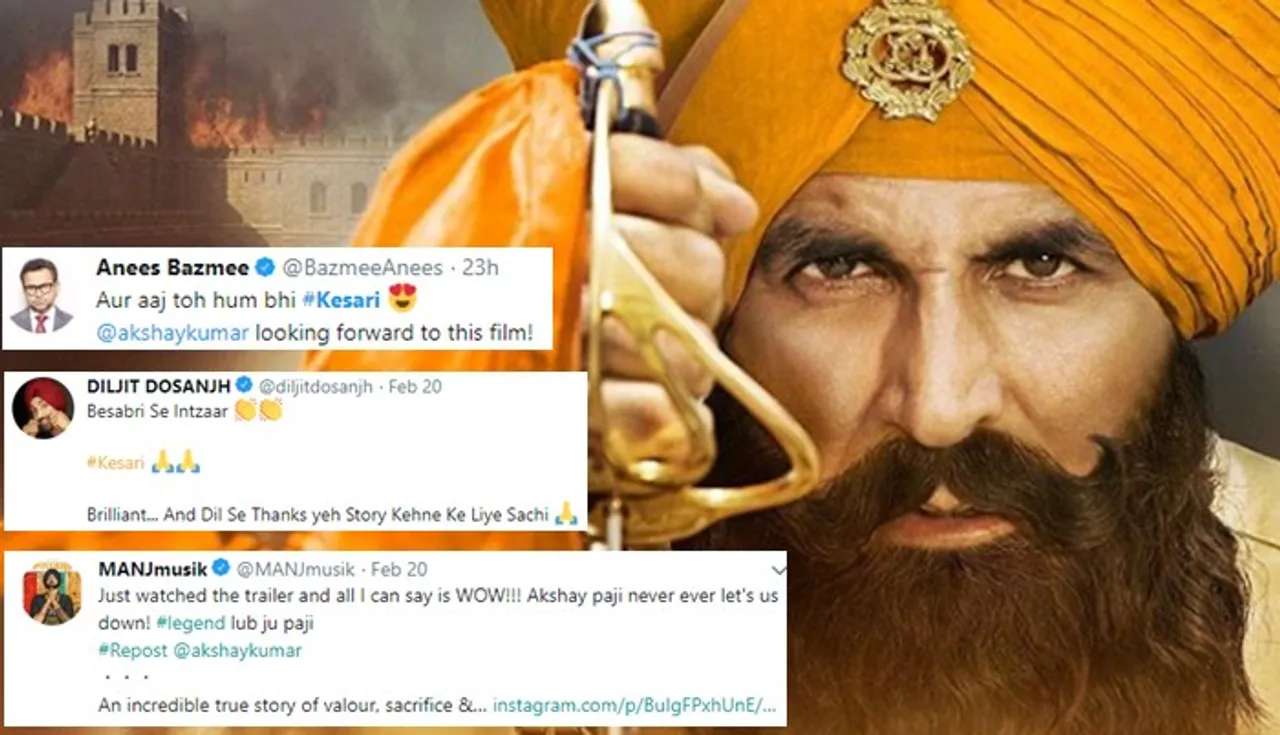 From Gippy Grewal To Diljit Dosanjh, Here Is How Celebs React To Kesari Trailer