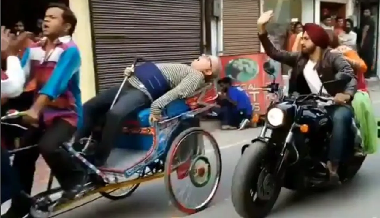 Chandigarh-Amritsar-Chandigarh: Gippy Shoots Bike Scene, Rajpal Yadav Plays A Rickshawwala