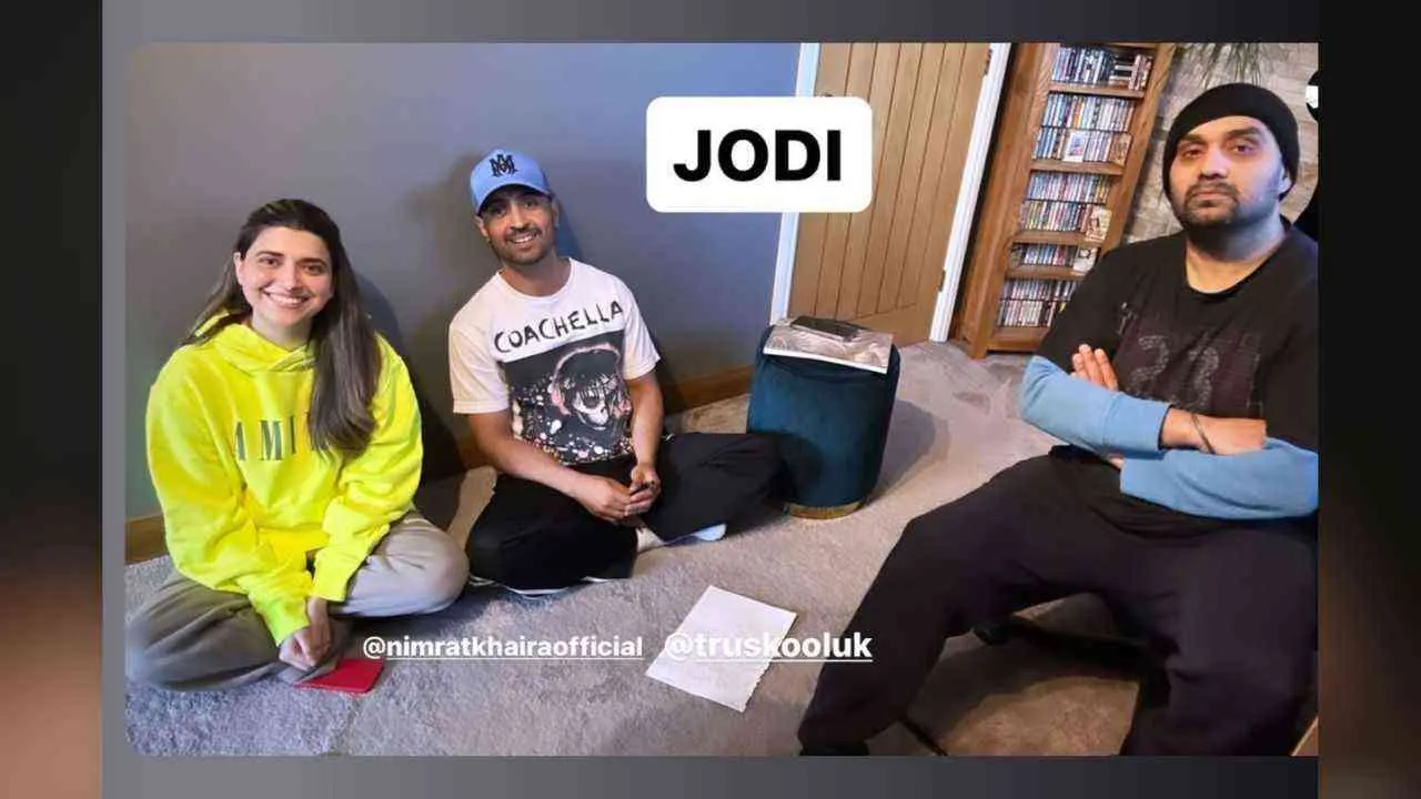 &#039;Jodi&#039; movie: Diljit Dosanjh shares picture with Nimrat Khaira; fans excited for film&#039;s release