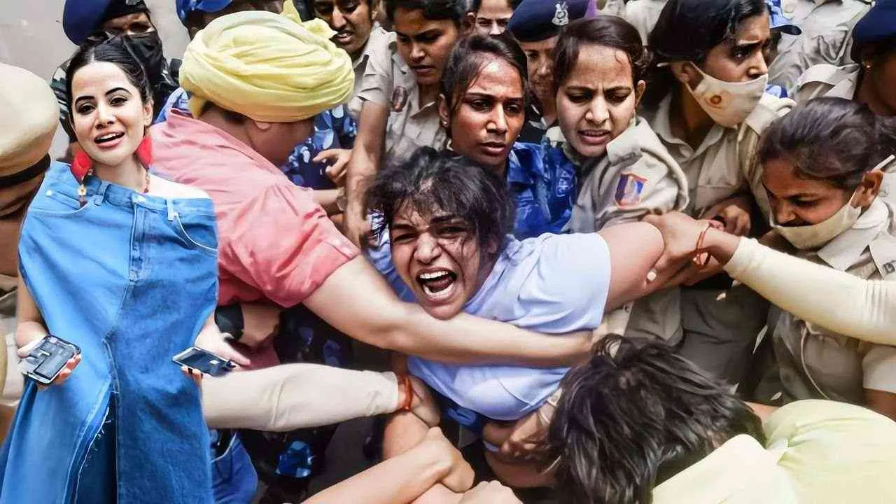 Uorfi Javed Takes a Stand Against Fake Photos and Harassment of Female Wrestlers at Jantar Mantar