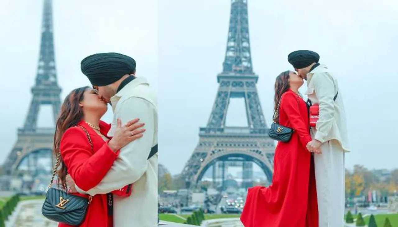 Neha kakkar -Rohanpreet Singh steal everyone's heart with their picture in front of Eifel Tower