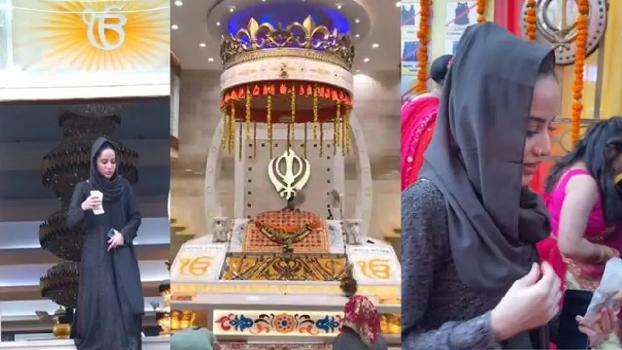 Viral video: Uorfi Javed looks beautiful in ethnic wear as she visits Gurdwara Sahib in Mumbai