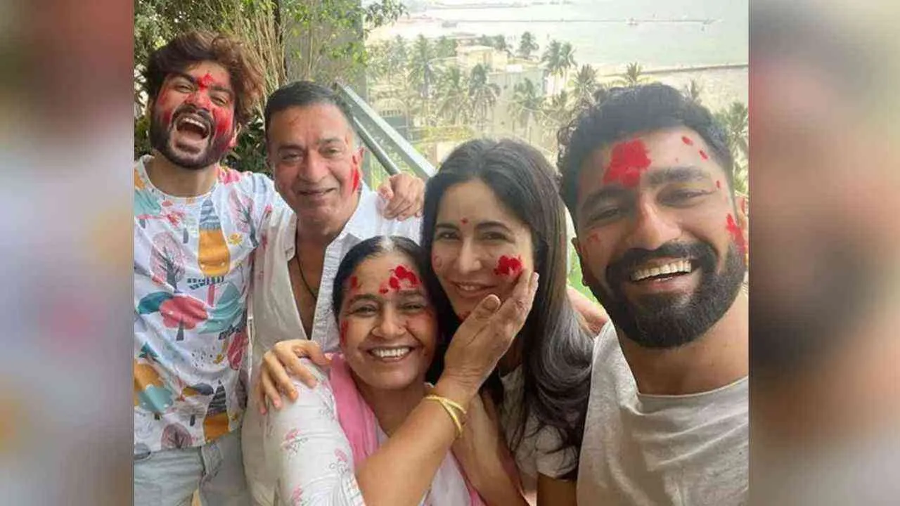 Katrina Kaif shares adorable pictures from her first Holi celebrations with family