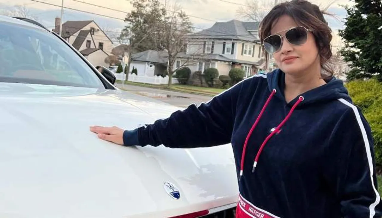 Miss Pooja flaunts her birthday present, a Maserati Levante, gifted by her husband Romi Tahli