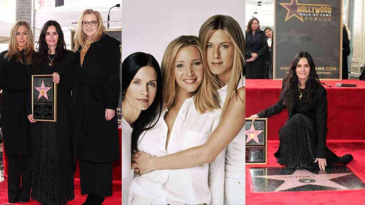 Friends reuninon at Courtney Cox&#039;s Hollywood walk of Fame; Jennifer Aniston and Lisa Kudrow gets emotional