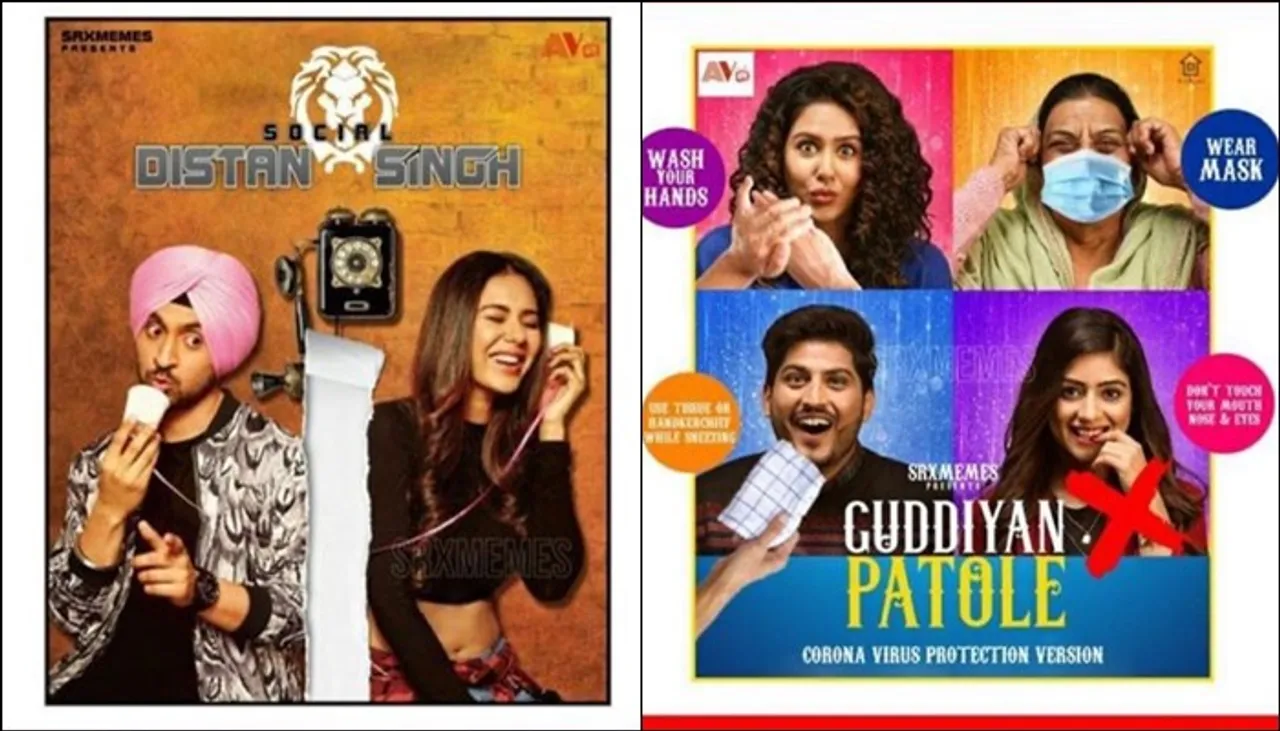 Jagdeep Sidhu, Sonam Bajwa Post Covid – 19 Prevention Memes With Their Film Posters