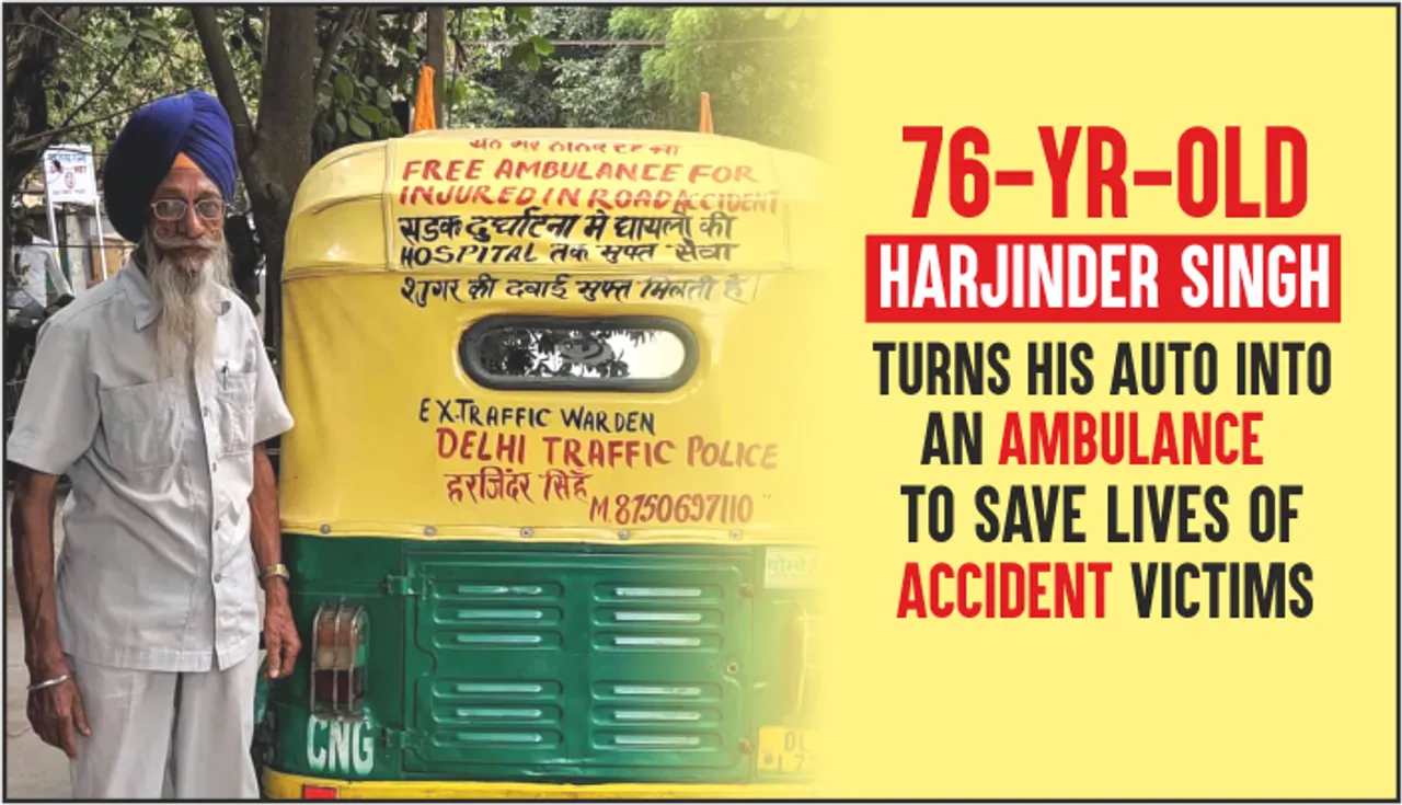 Meet Harjinder Singh: He Runs Delhi’s Only ‘Auto Ambulance’ Free Of Cost!