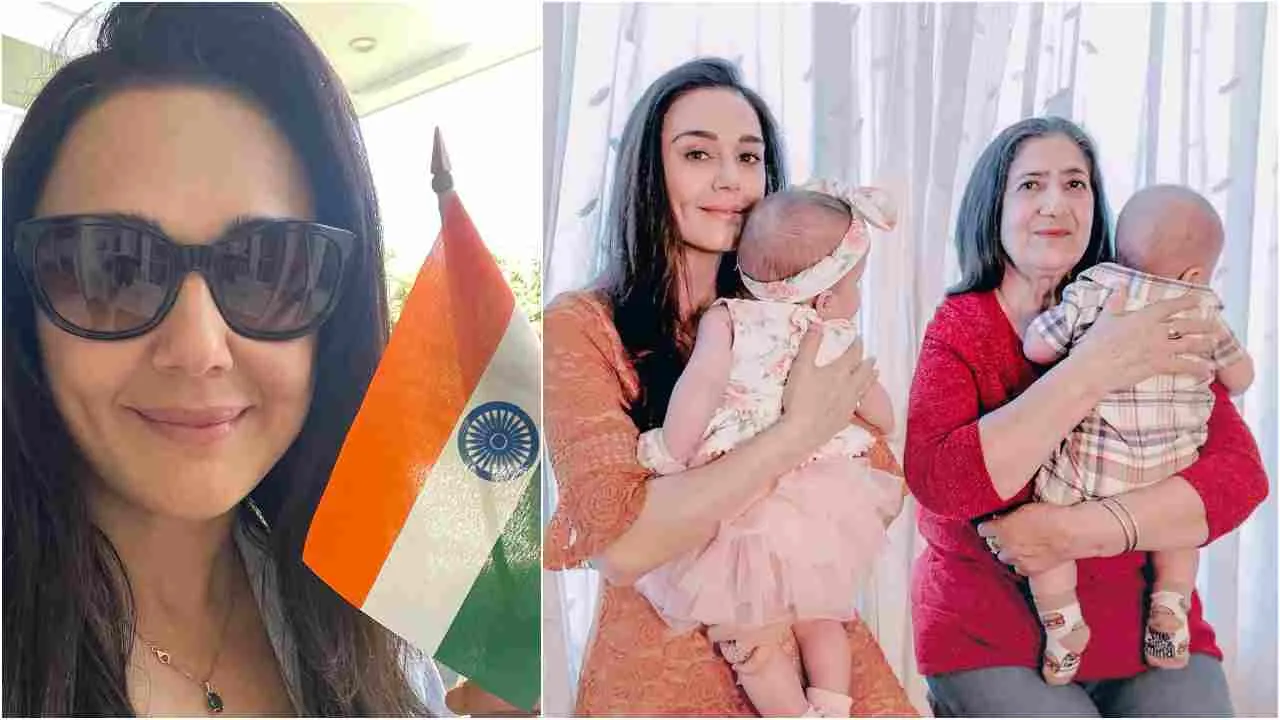 Preity Zinta shares glimpse of her Independence Day 2022 celebrations with twins- Jai and Gia