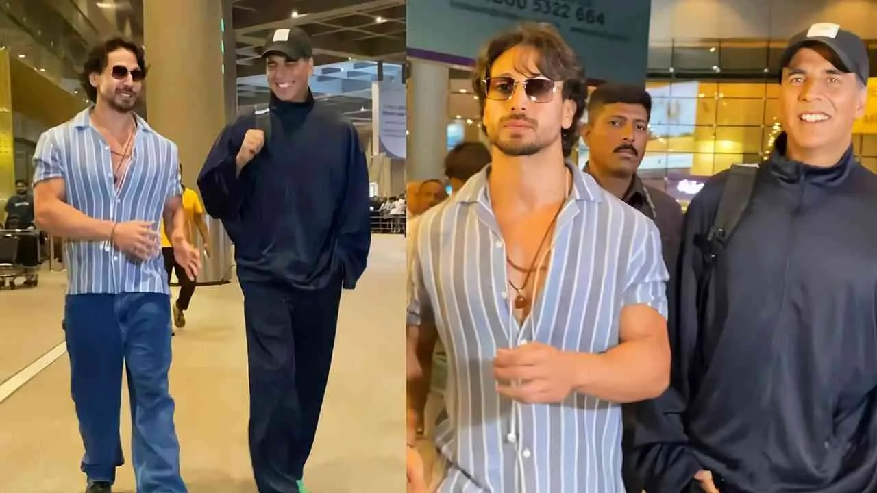 Pre-Release Bromance Between Akshay Kumar and Tiger Shroff at Airport grabs Headlines for &#039;Bade Miyan Chote Miyan&#039;