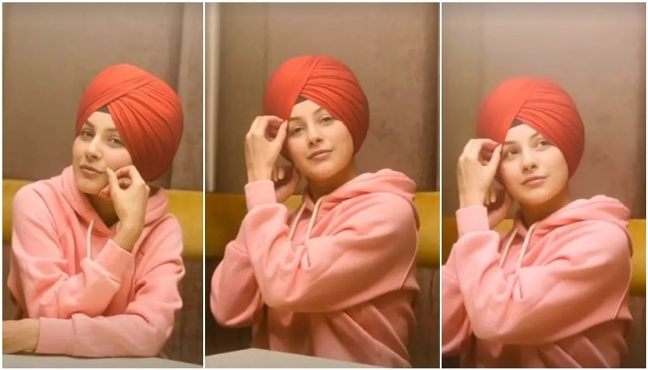 Shehnaaz Gill dons the look of 'Sardarni' in this Red-Turban!