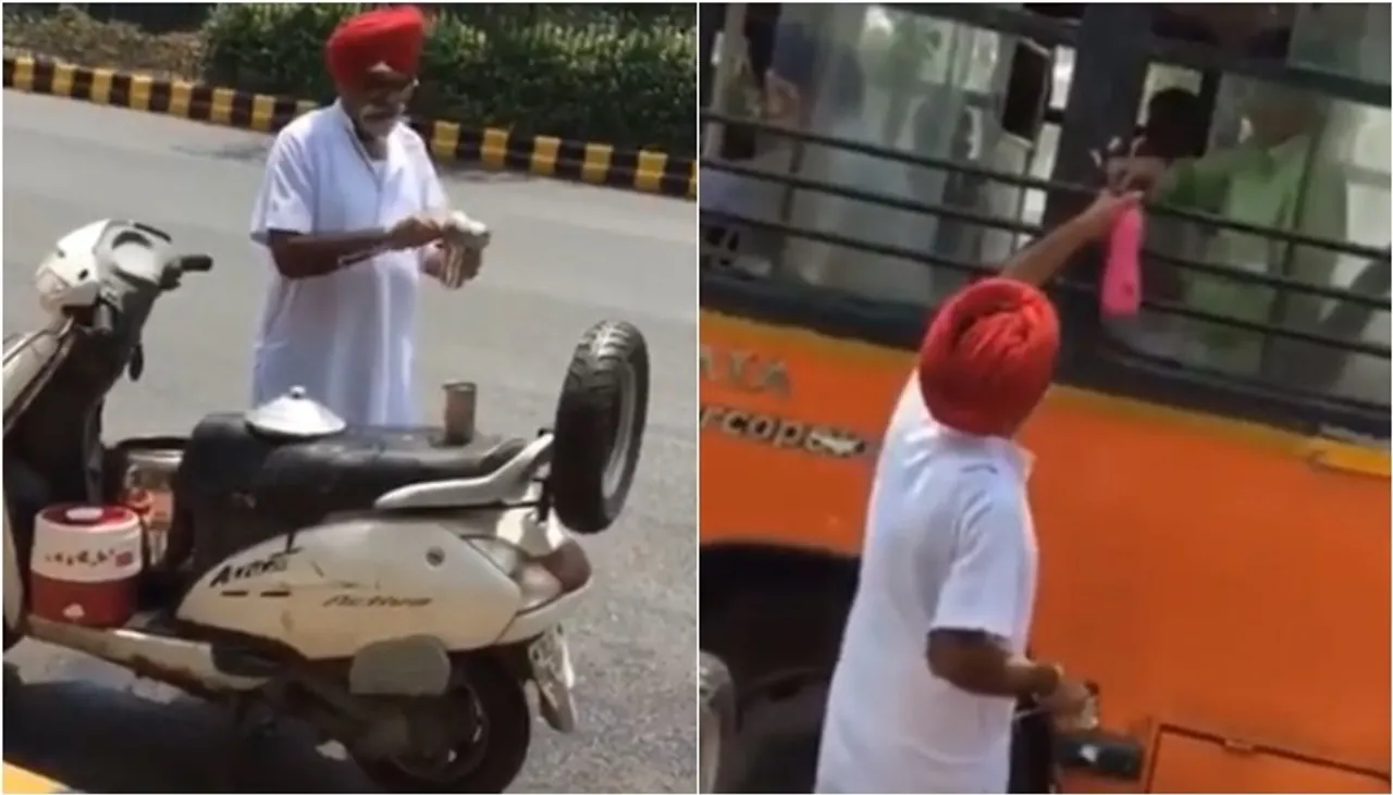 ‘Rabb Da Roop’: This Old Sikh Man Is Winning Hearts For Providing Free Water To Commuters