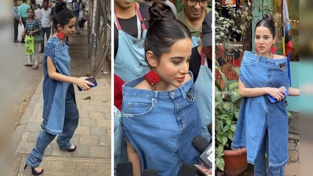 Uorfi Javed wins ‘fashion game’ again; wears denim on denim outfit