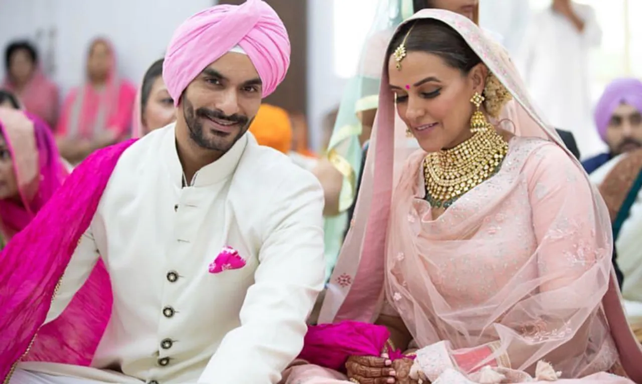 Neha Dhupia Ties Knot With Angad Bedi Following The Sikh Rituals