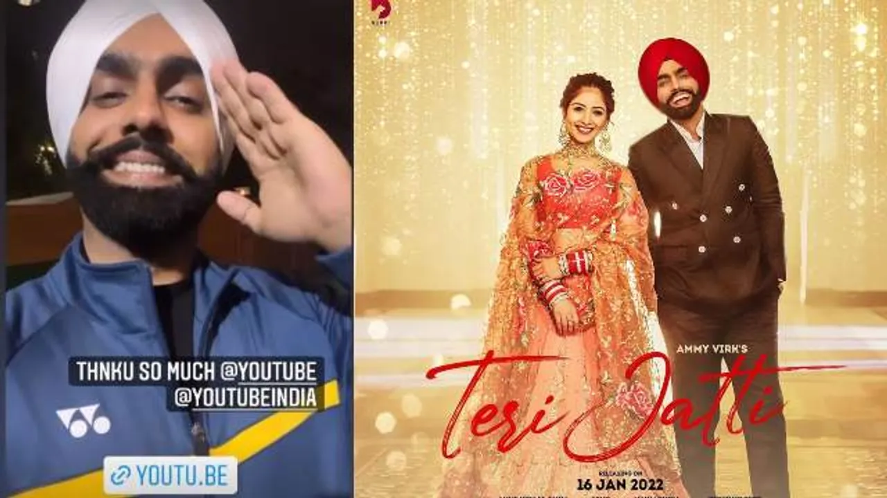 Ammy Virk thanks YouTube re-release his song 'Teri Jatti' following copyright issues
