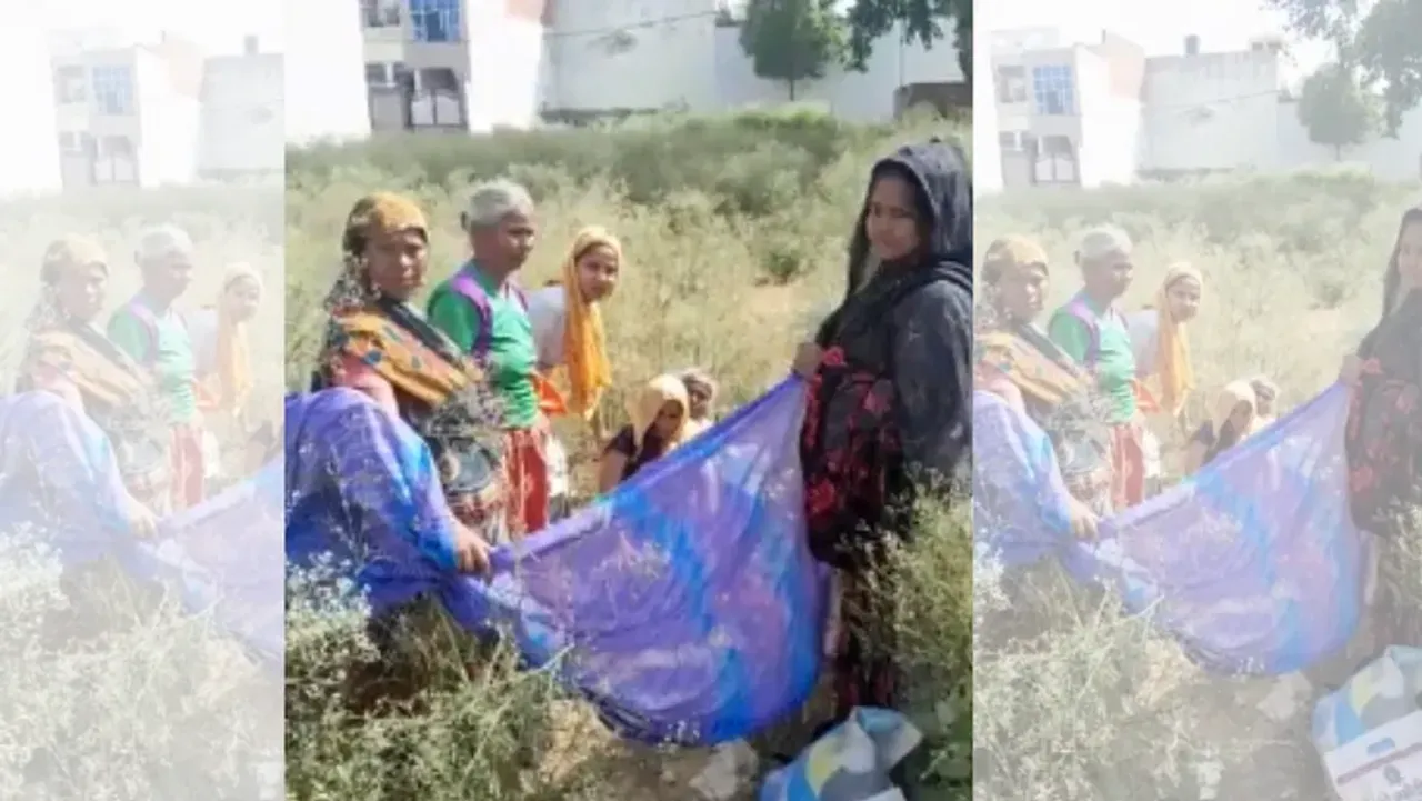 aligarh woman delivered a baby in bushes