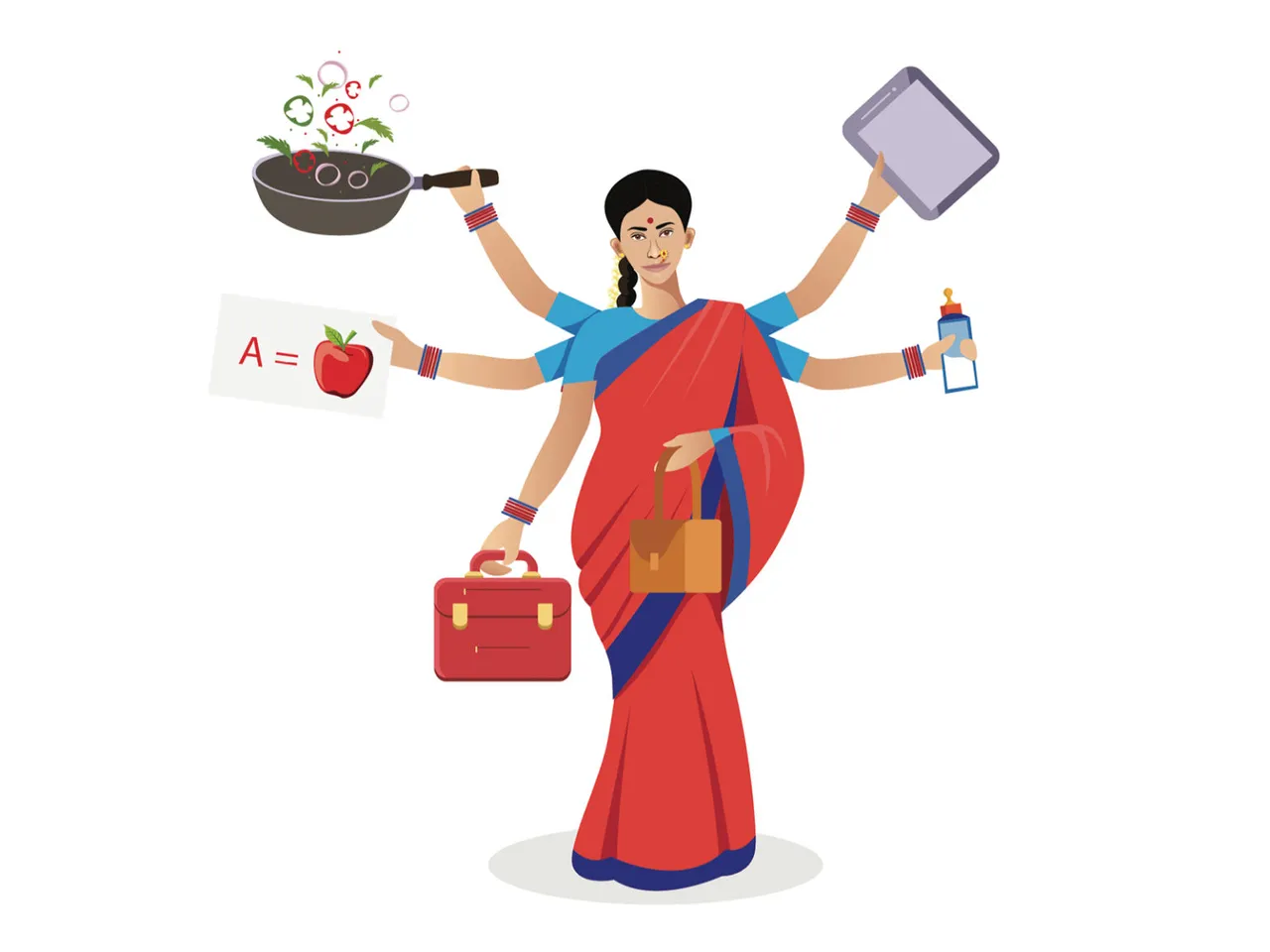 women doing household work image