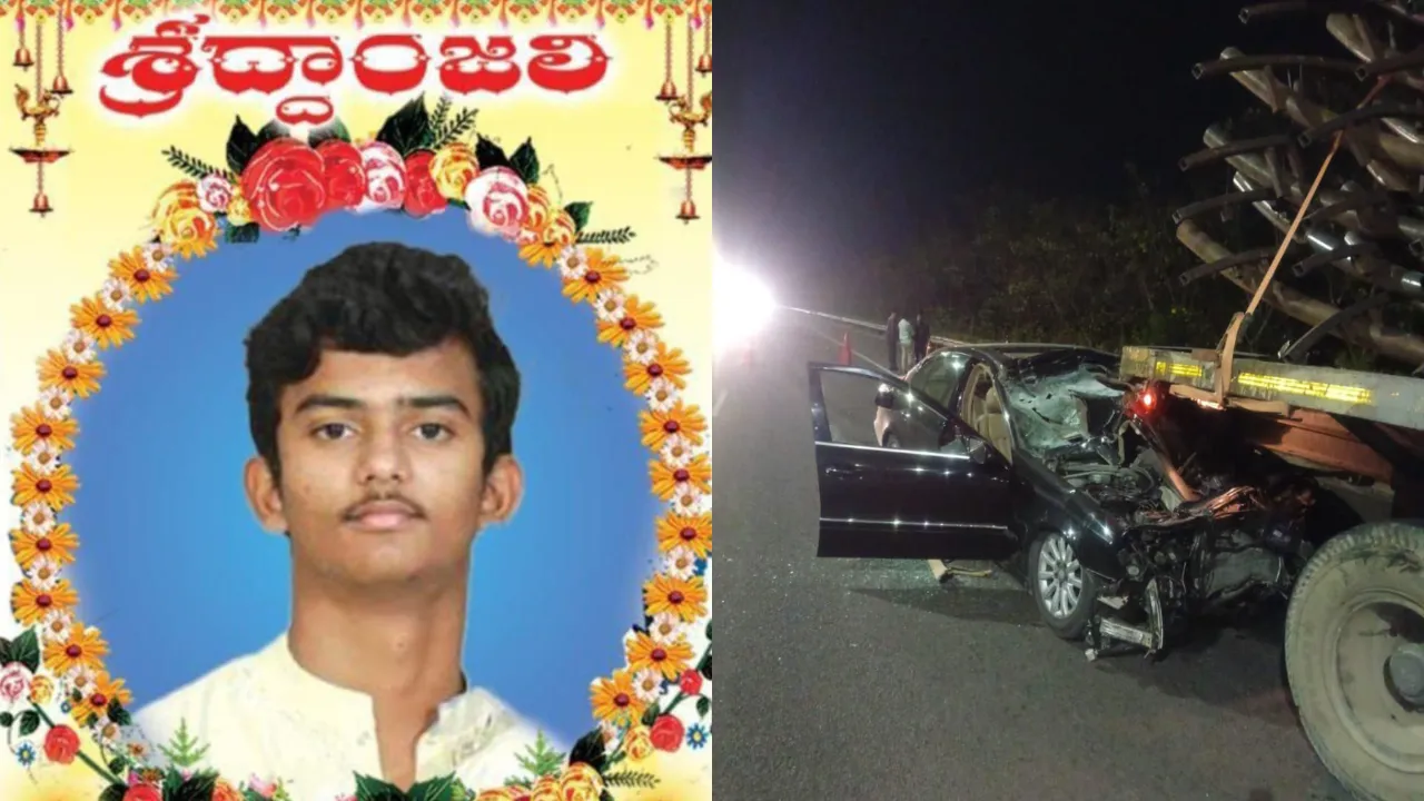 Teegala krishna -reddy -grandson -kanishk -reddy died in Road Accident 