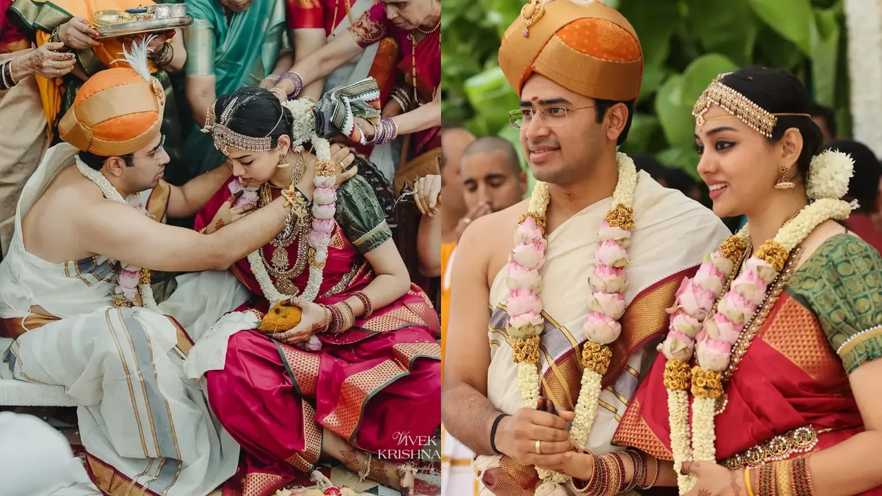 bjp mp Tejasvi Surya marriage 