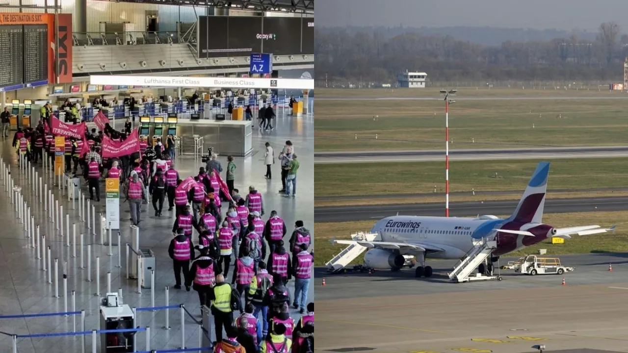 One-day strike at 13 German airports brings most flights to a halt