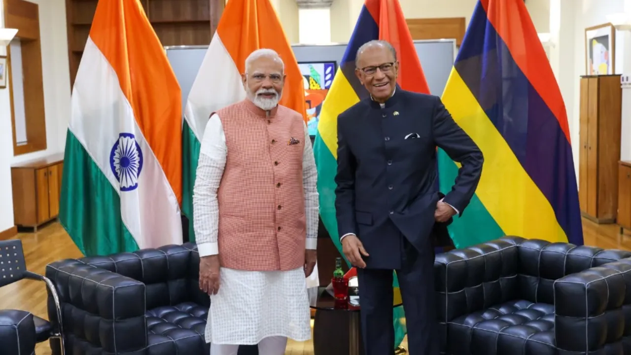 PM Modi and Mauritius PM naveen chandra ramgulam