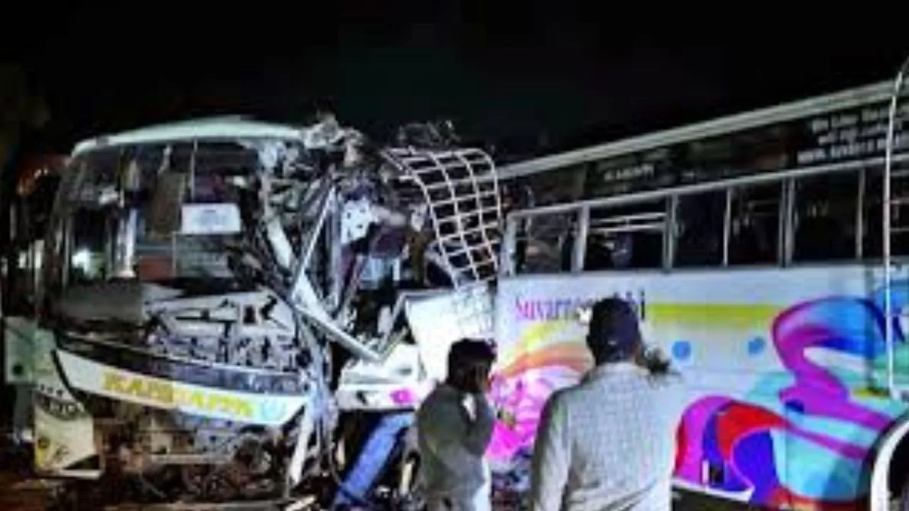 two private bus road accident in annamayya district