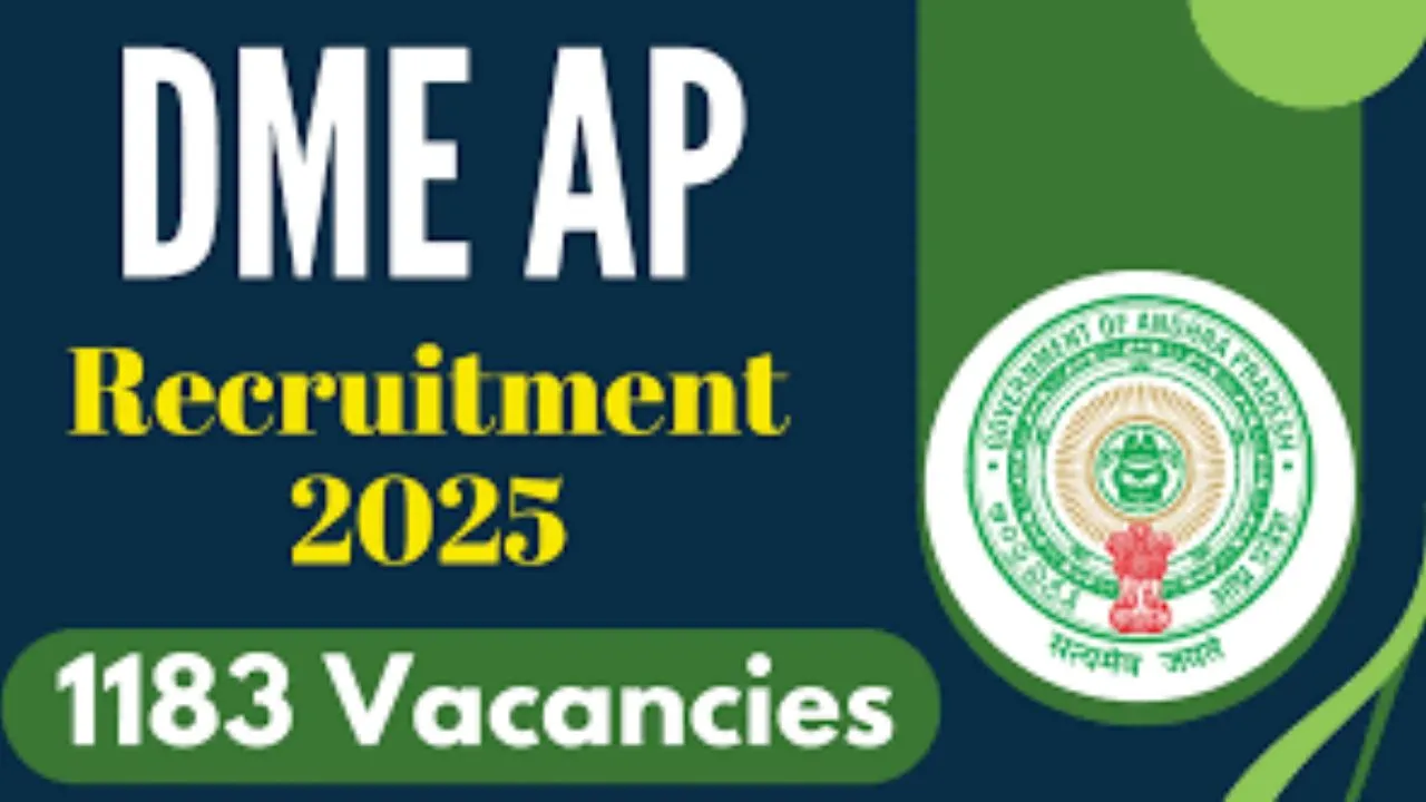 DME AP Senior Resident Recruitment 2025 Apply Online for 1183 Posts