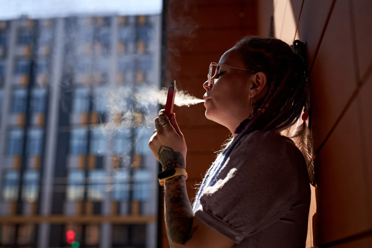Smoking cigarettes 
