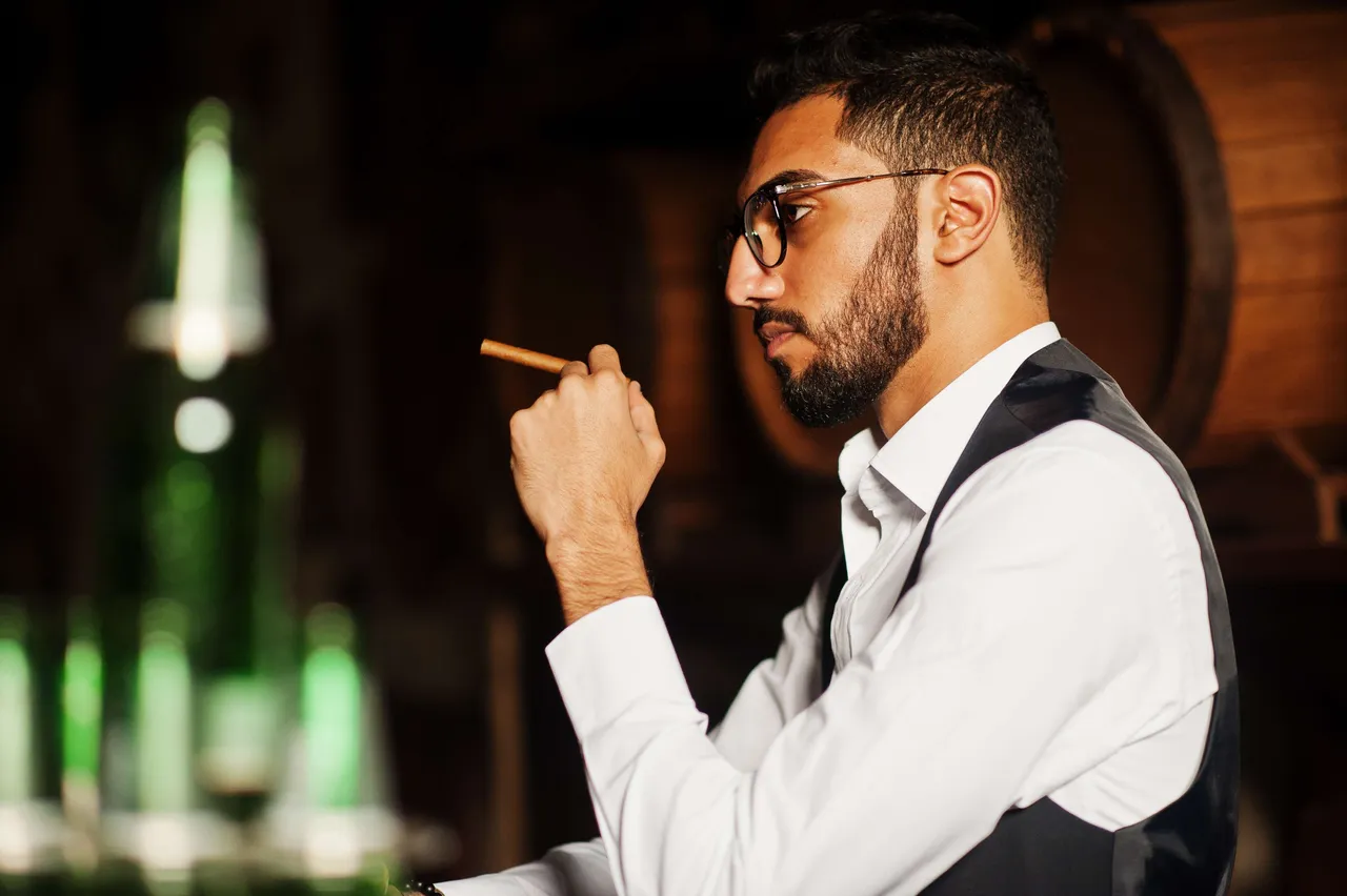 Smoking cigarettes 