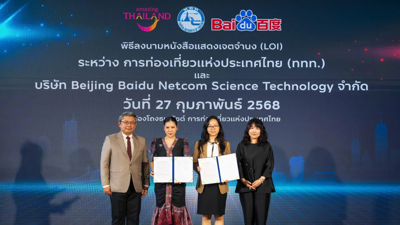 TAT Partners With Baidu To Enhance Thailand’s Appeal Among Chinese Travellers