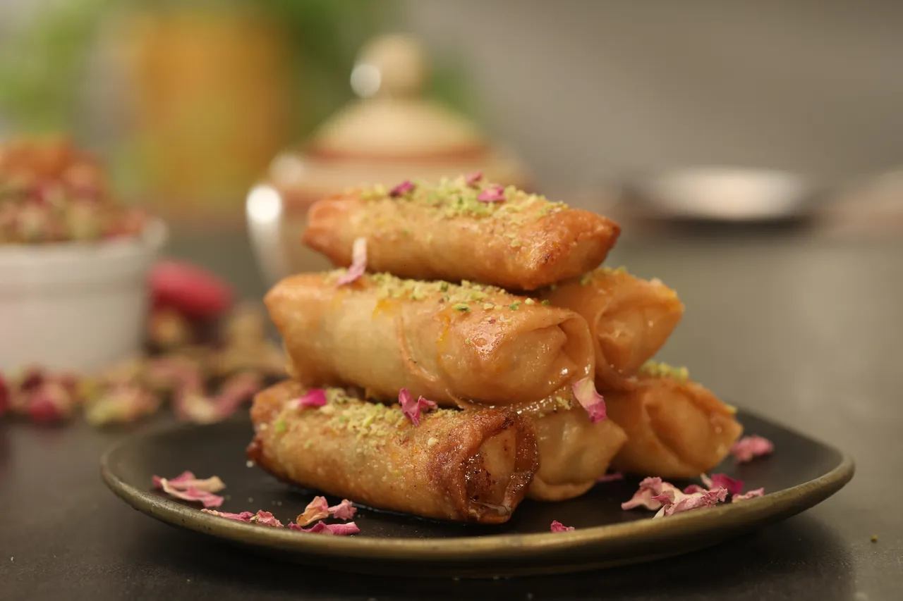 Feta And Nuts Spring Rolls 1