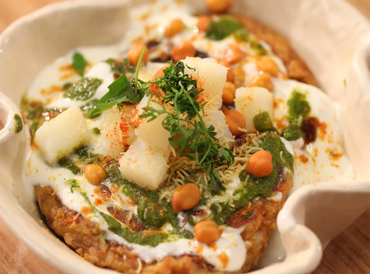 Kala Chana Tikki Chaat                     