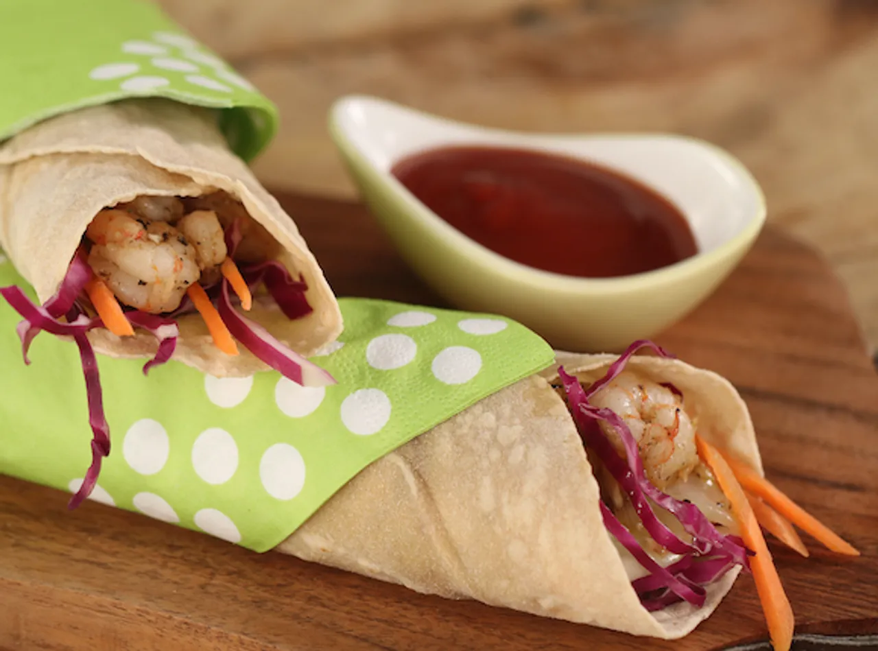 Cajun Prawn Wrap