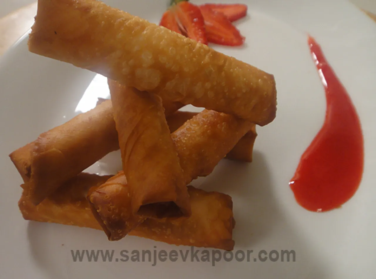 Chocolate Sticks with Strawberry Sauce