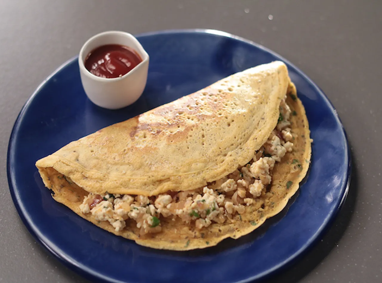 Besan Cheela with Paneer 