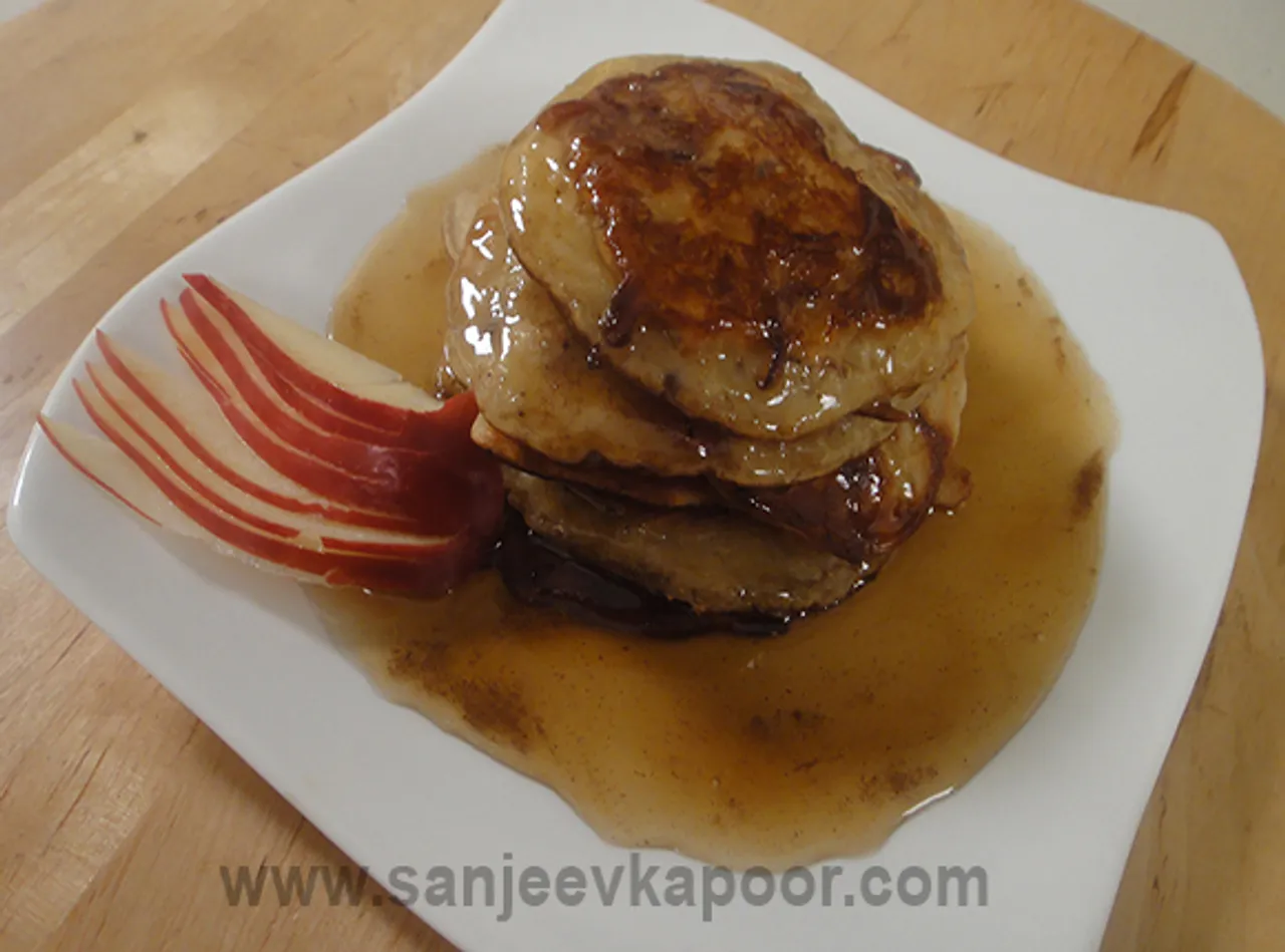 Apple Pancake with Butter Maple Syrup