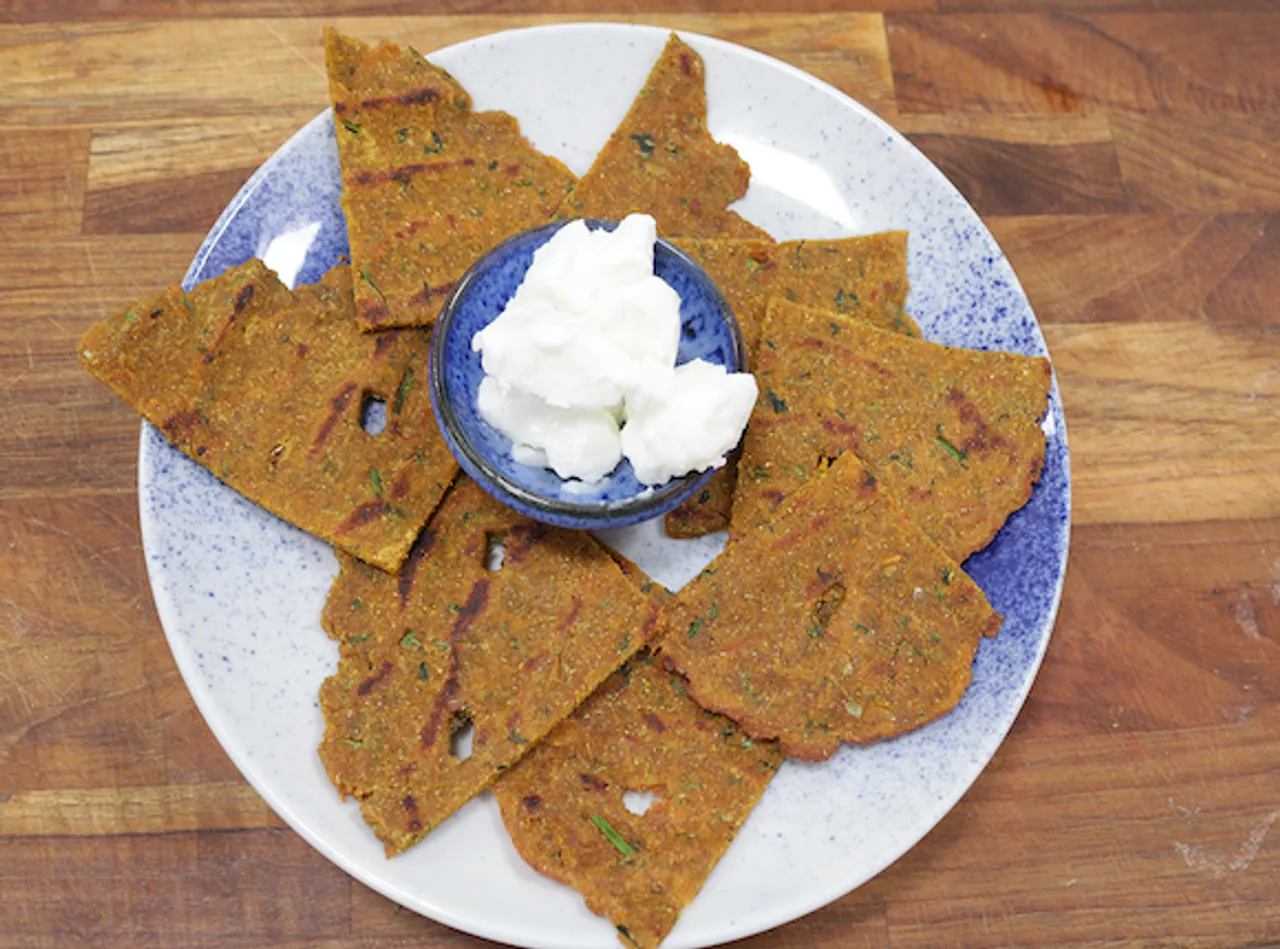 Carrot and Cabbage Thalipeeth