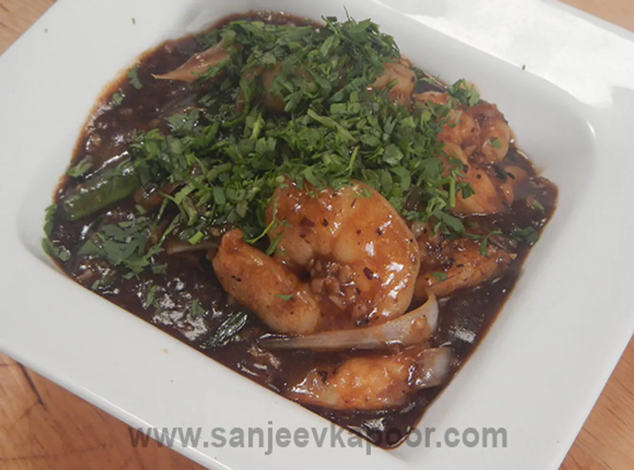 Prawns in Black Bean Sauce