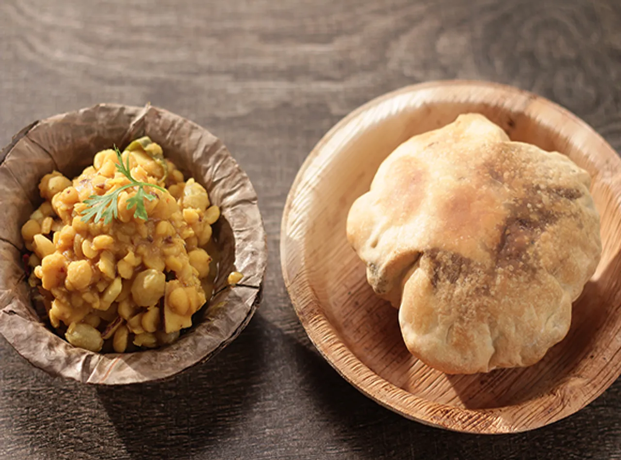 Baked Koraishutir Kochuri with Cholar Dal