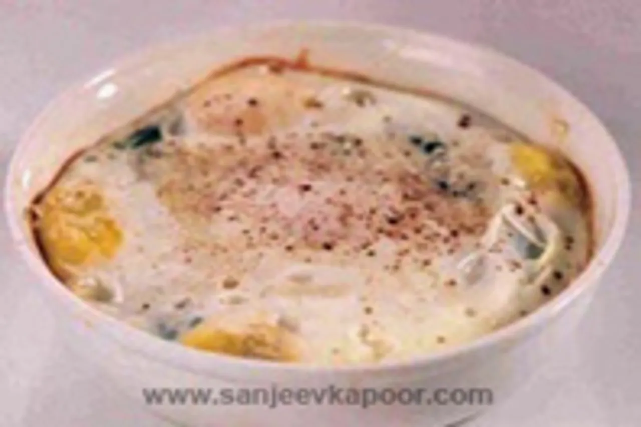 Baked Eggs With Spinach And Potatoes