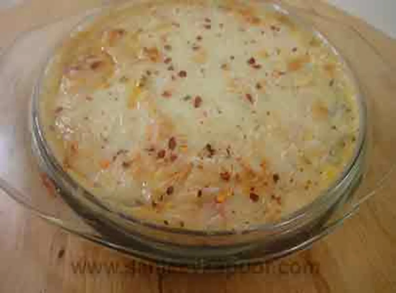 Corn Pepper Au Gratin