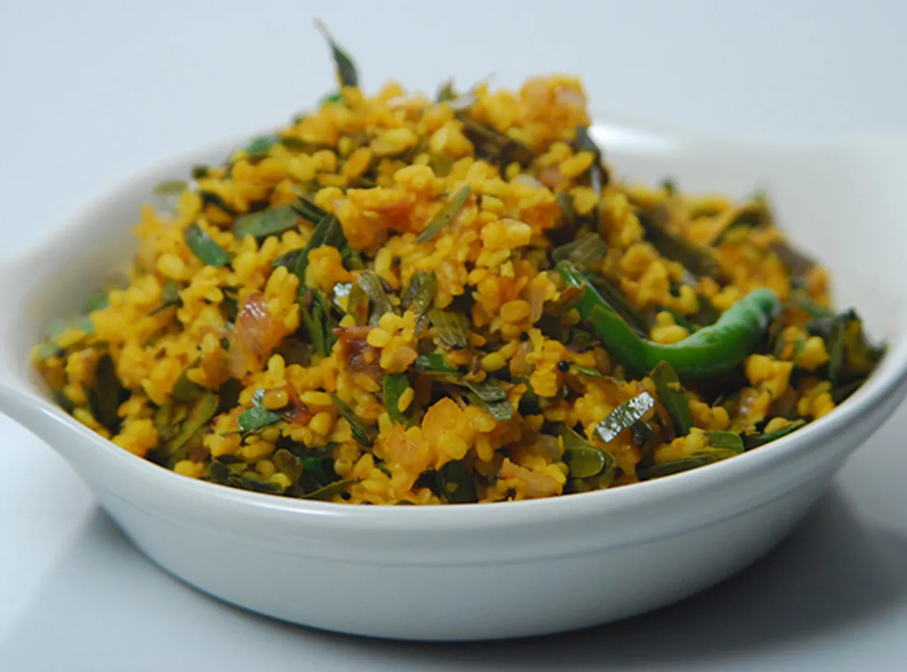 Dry Dal with Imli Leaves-Cook Smart