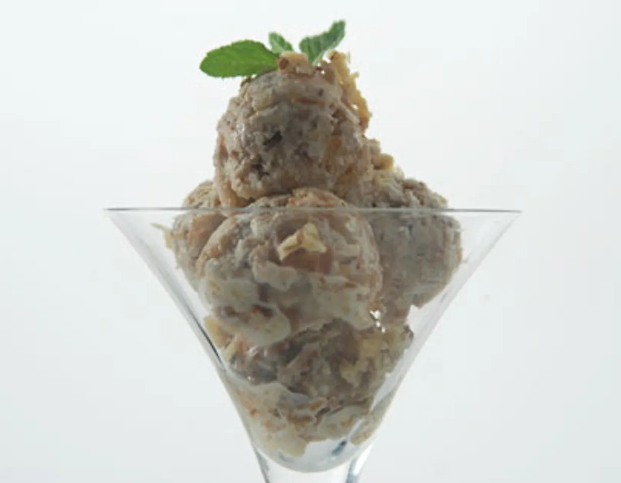 Lychee Ice Cream With Dates And Walnuts