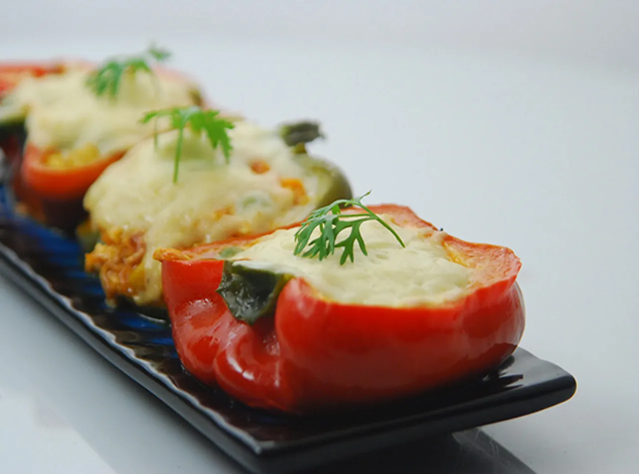 Stuffed Capsicum - Cook Smart