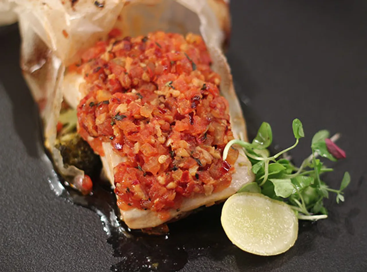 Tomato Chilli Baked Fish