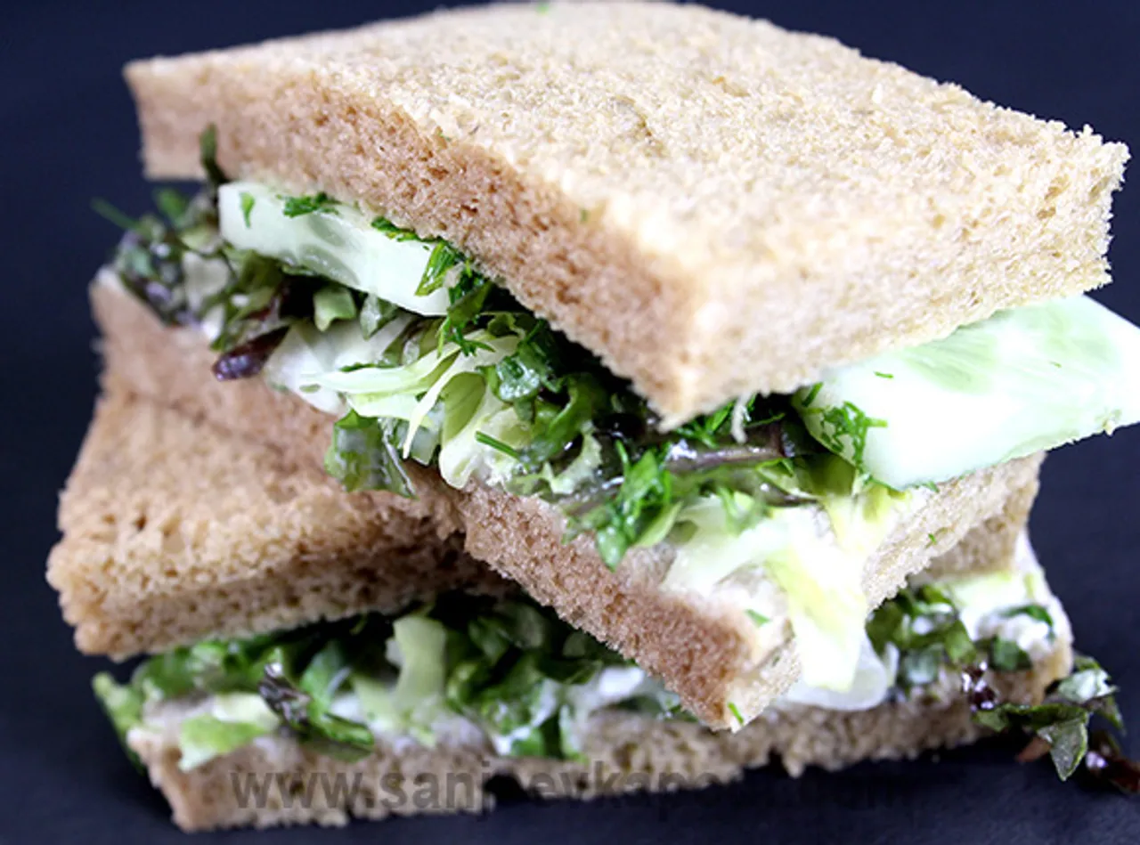 Cucumber and Dill Sandwich with Philadelphia Sprea